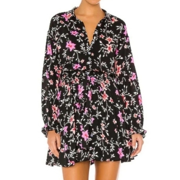 Free People Lighten Up floral mini dress size XS - Picture 1 of 9